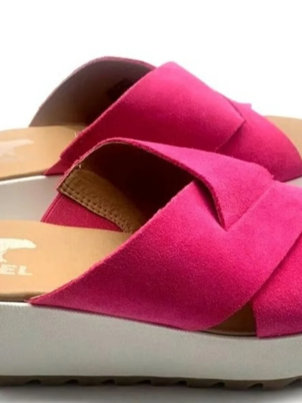 Brandnew Sorel Women's Crisscross Suede Platform Sandal - Fuchsia